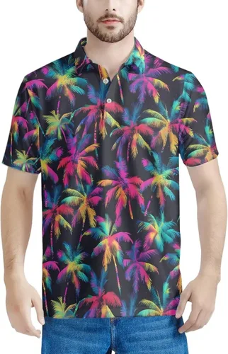 Vista 19 de HUGS IDEA Camiseta casual retro para hombre, diseño de calavera de manga corta Nota musical de hoja de otoño