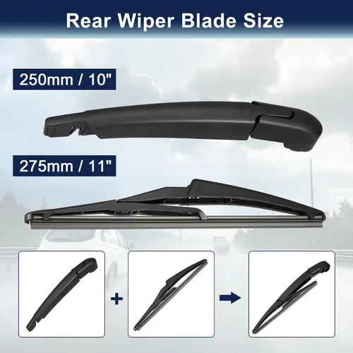Vista 2 de X AUTOHAUX Juego de brazos de limpiaparabrisas trasero para Jeep Renegade 2015 2016 2017 2018 2019 2020 2021