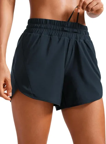 Vista 4 de CRZ YOGA Dolphin - Pantalones cortos deportivos para mujer de 5 pulgadas, cintura media, secado rápido, para correr, entrenamiento, gimnasio, pista