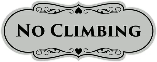 Vista 17 de Signs ByLITA Designer No Climbing (Negro) - Pequeño