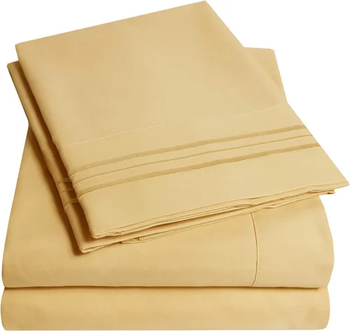 Vista 29 de 1500 Supreme Collection Juego de Sábanas de Bolsillo Extra Profundo - Sábanas de Cama Suaves de Lujo, Sin Arrugas, Ropa de Cama, Más de 40