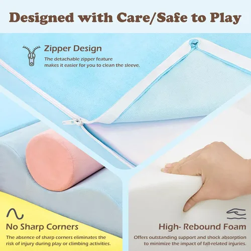 Vista 5 de QUCHI Juguetes de Escalada para Niños Pequeños, Juguetes de Escalada para Niños Pequeños para Interiores, Conjunto de 7 Bloques de Escalada