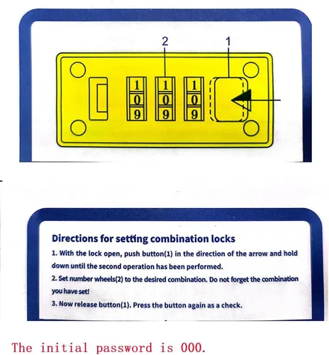 Vista 6 de Cerradura de combinación de maleta de equipaje de bronce de 3 dígitos Combination Password Locks, Briefcase Replacement Hasp Lock, Zinc Alloy