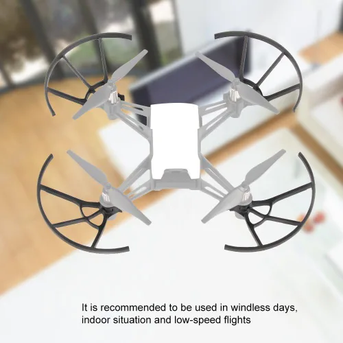 Vista 4 de 4 protectores de hélice para drones, láminas de hélice de plástico, protectores de hélice, cuchillas protectoras para Tello Quadcopter