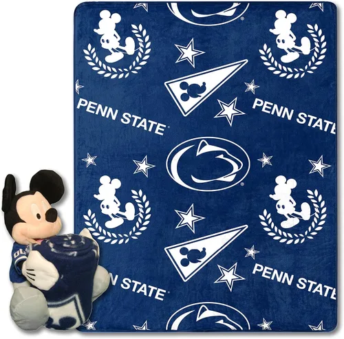 Vista 8 de Northwest NCAA Unisex-Adult Character Hugger Pillow & Silk Touch Throw Blanket Set