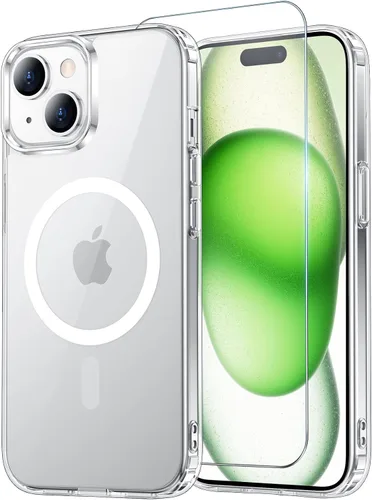 Vista 32 de Funda transparente para iPhone 11 con protector de pantalla, compatible con Magsafe, antiamarilleo, protección de grado militar, a prueba de golpes