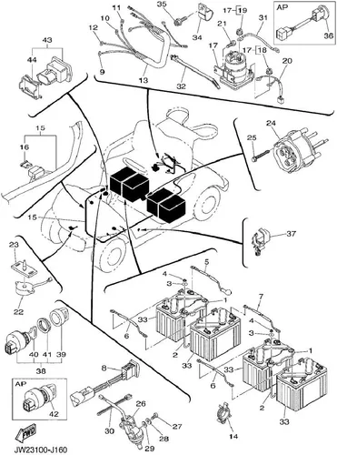 Vista 4 de Enchufe para receptáculo de carrito de golf compatible con receptáculo Yahama JW2-H6181-02-00 Receptáculo de carga para carrito de golf Yamaha
