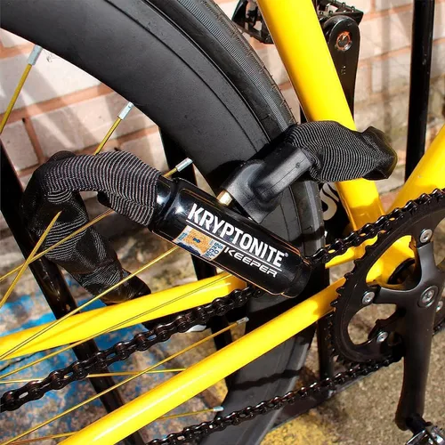 Vista 4 de Kryptonite Keeper 585 - Candado de cadena para bicicleta, 2.7 pies de largo, resistente, antirrobo, con llaves para bicicleta, motocicleta, scooter