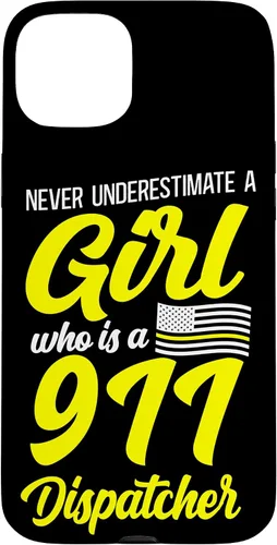 Vista 9 de 911 Dispatcher Thin Gold Yellow Line Girl Female Never Case for iPhone 16