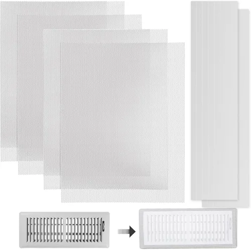 Vista 16 de 4 PCS Cubiertas Magnéticas para Ventilación - Cubiertas Magnéticas para Ventilación de 4x10 con Pantalla de Malla para Registros de Piso/Pared/Techo