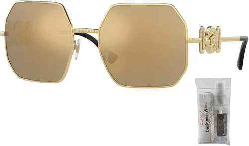 Vista 2 de Versace VE2248 Irregular Sunglasses for Women BUNDLE with Designer iWear Complimentary Care Kit