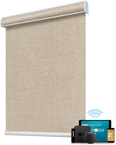 Vista 26 de SmartWings Persianas enrollables con cable duro PoE 100% opacas, muestra de tela