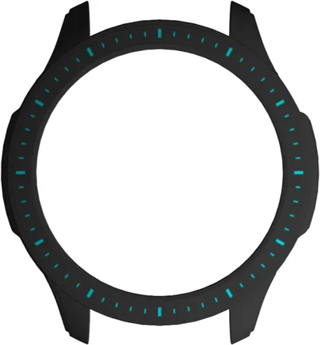 Vista 5 de Funda protectora para Amazfit GTR 4, a prueba de golpes, duradera, de policarbonato duro, accesorios para Amazfit GTR 4 Smartwatch (negro y azul)