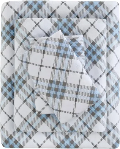 Vista 8 de True North by Sleep Philosophy - Juego de sábanas de franela, 100% de algodón, cómodo, bonito y muy suave, bolsillo elástico para colchones de hasta