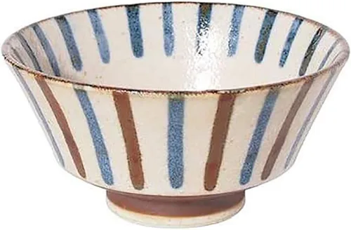 Vista 20 de Minorutouki mino ware PAIKAJI cuenco de fideos antitipo flor φ7.2×H3.6in 16.58oz