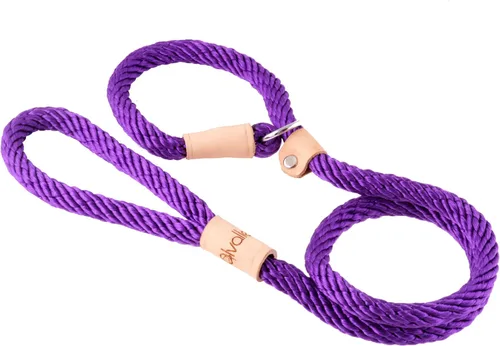 Vista 39 de Alvalley Correas de cuerda para perros con tapón, correas antideslizantes para mascotas para perros, correa suave trenzada sin tirones, ajustable