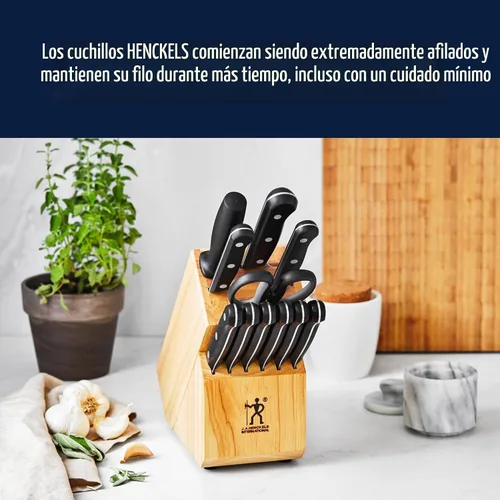 Vista 7 de HENCKELS Solution Razor-Sharp - Juego de cuchillos Santoku de 5 pulgadas, cuchillo Santoku de 7 pulgadas, diseño alemán informado por más de 100