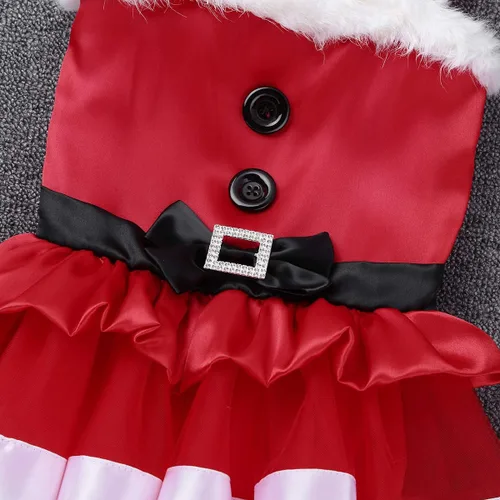 Vista 4 de Agoky Vestido de Navidad para bebés, niñas, con tutú de fiesta