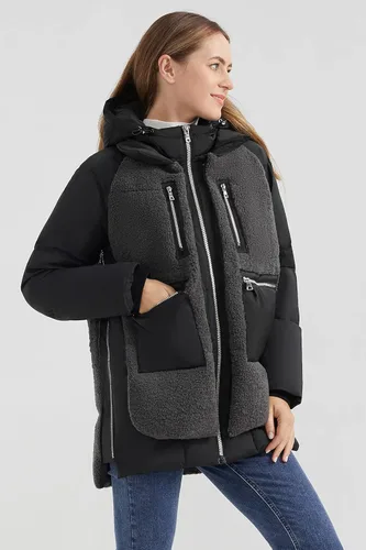 Vista 3 de Orolay - Abrigo de vellón para mujer, chaqueta de plumón de invierno engrosada