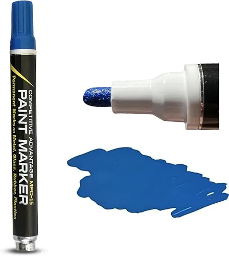 Vista 15 de Marcadores de Pintura Esmaltada Competitive Advantage MPD-15 NEGRO - 1 Paquete Marcas Permanentes en Metal, Vidrio, Goma, Plástico y más