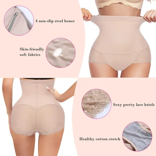 Vista 3 de Nebility Bragas moldeadoras de cintura sin costuras para mujer con control de abdomen y cintura alta