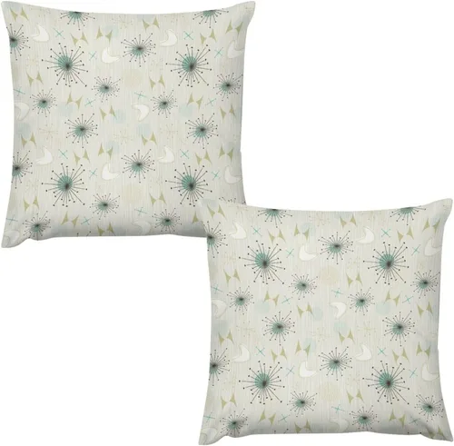 Vista 38 de Juego de 2 fundas de almohada florales retro de los años 70, Groovy Funky Hippie Flor Naranja Estética Boho Fundas de Almohada de 16 x 16 pulgadas