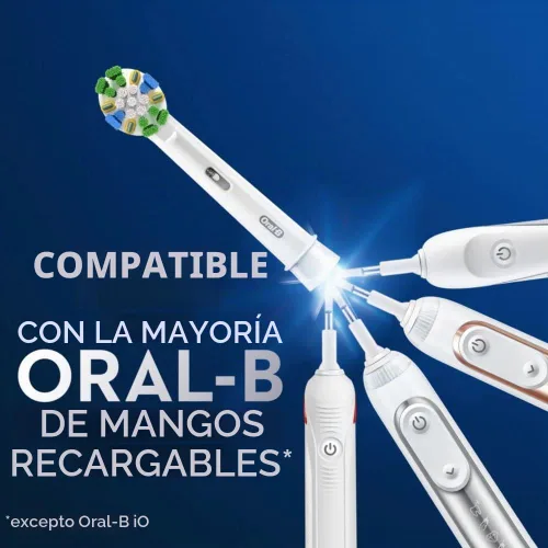 Vista 5 de Cabezales de repuesto Oral-B Floss Action para cepillo de dientes eléctrico Oral-B, paquete de 4