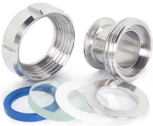 Vista 6 de SS304 Tri Clamp Sight Glass 1.5 "Tipo de unión con junta de silicona azul, abrazadera Stailess Steel Tank View Glass