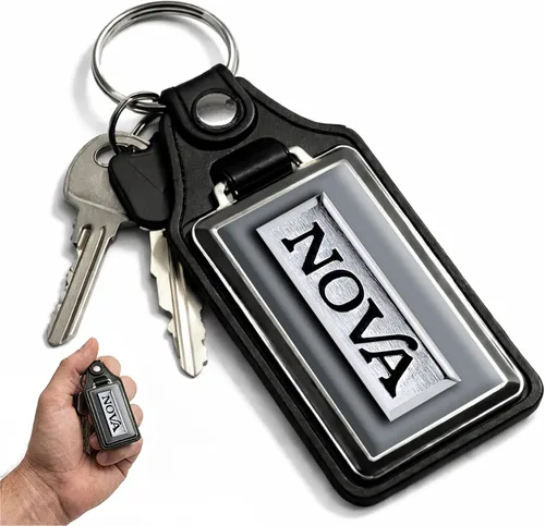 Vista 8 de Brotherhood Car Key Chain for Nova - Classic Models Keychain for Men and Blanco antiguo - Personalizado 1975