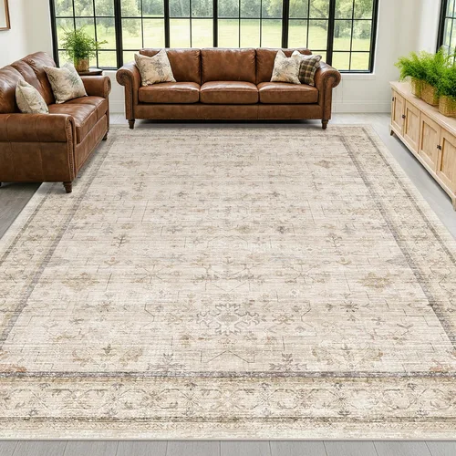 Vista 99 de Hazo Haus – Alfombra pequeña para entrada, cocina o baño, antideslizante con base de goma, resistente a las manchas y a la decoloración, diseño