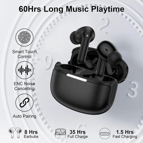 Vista 2 de Auriculares inalámbricos Samsung Bluetooth para Samsung Galaxy A17 A16 A15 A37 S26 S25 Ultra S24 S23 S22 S21 60H Bluetooth 5.3 Cancelación de ruido
