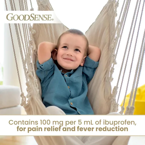Vista 3 de GoodSense Tabletas masticables de ibuprofeno para niños, 100 mg, 24 unidades, analgésico y reductor de fiebre (AINE), reduce temporalmente la fiebre
