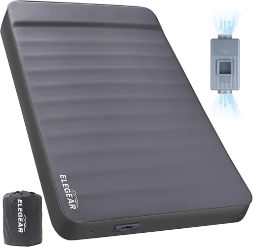 Vista 12 de Elegear Colchoneta autoinflable de aire y espuma, colchón de camping de espuma viscoelástica ultragruesa de 4" con bomba eléctrica incorporada