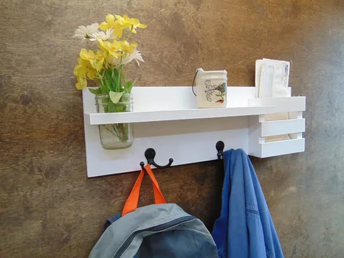 Vista 2 de Coat Hooks - Mail Holder - Shelf