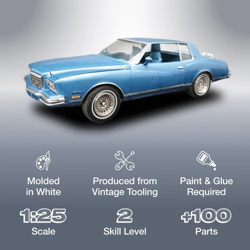 Vista 2 de MPC 1980 Chevy Monte Carlo Class Action 2T 1:25 Kit de modelo a escala 1:25