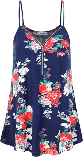 Vista 8 de Lindas camisetas sin mangas con cuello en V para mujer