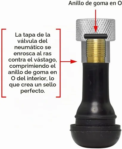 Vista 4 de iPick Image Para Ford Logo en negro sobre plateado Tapones de vástago de válvula de neumático de aluminio de fácil agarre Negro (black Logo)