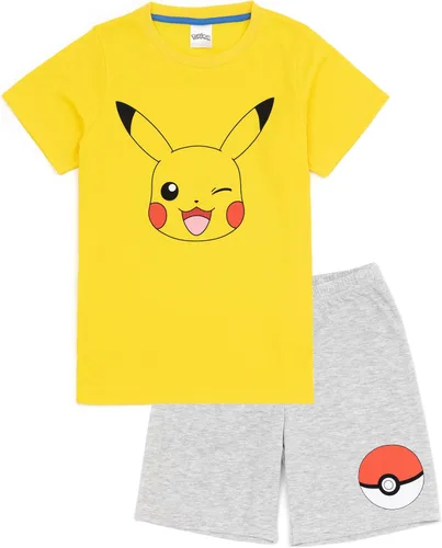 Vista 2 de Pokemon Boys 2 Pack Pyjamas Kids Pikachu Bulbasaur Charmander Squirtle T-Shirts Shorts Set Sleepwear