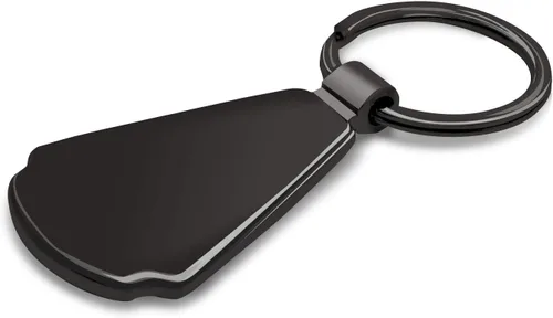 Vista 5 de iPick Image for Ford Mustang Cobra Real Black Carbon Fiber Metal Teardrop Key Chain
