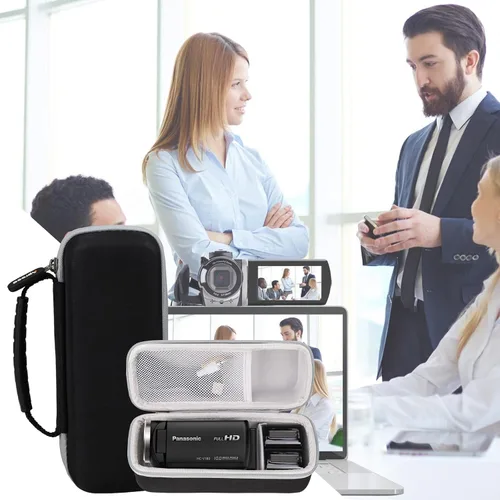 Vista 4 de Aproca Funda compatible con videocámara Panasonic Full HD V900 / HC-V785 / HC-V180K/ HC-W580K / HC-V380K videocámara, bolsa de almacenamiento