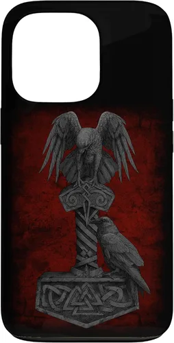 Vista 10 de Funda para iPhone 17 de Mjolnir Odín de la mitología vikinga nórdica de Thor