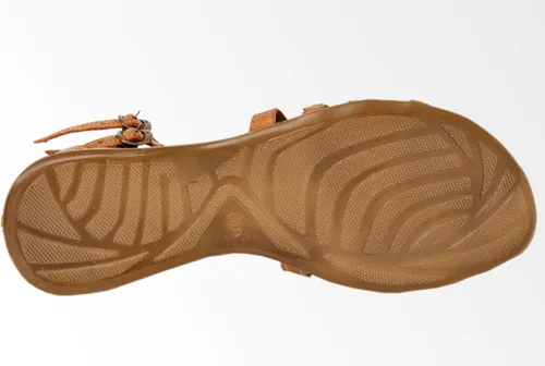 Vista 5 de Cowboy Professional Womens 226 Cognac Authentic Mexican Huarache Sandals Leather Flowers