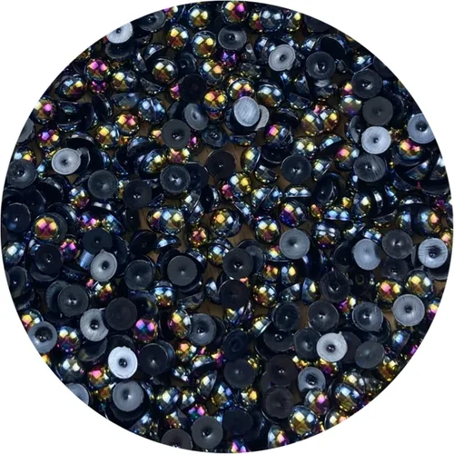 Vista 28 de 2000 piezas de cuentas de media perla de 3 mm para manualidades, cuentas de perla de parte trasera plana, cuentas semirredondas para joyería, arte
