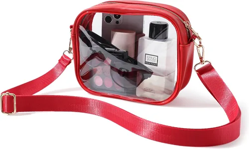 Vista 10 de TOBVZOO - Bolsa bandolera transparente aprobada para estadios, conciertos y eventos deportivos, unisex