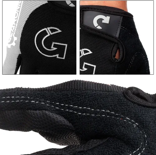 Vista 6 de GEARONIC Cycling Gloves Anti-Slip Mountain Bike Gloves for Men Breathable Foam Padded Biking Gloves Shock Absorbing MTB Bicycle Gloves Full Finger