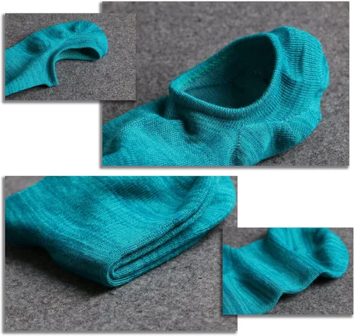 Vista 3 de IDEGG - Calcetines deportivos de algodón de corte bajo con agarre antideslizante para hombres