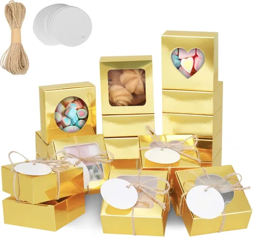 Vista 9 de COTOPHER Caja de jabón, 30 cajas pequeñas de embalaje de jabón de 2.8 x 2.8 x 1.2 pulgadas, mini cajas de papel kraft con ventana para jabón casero