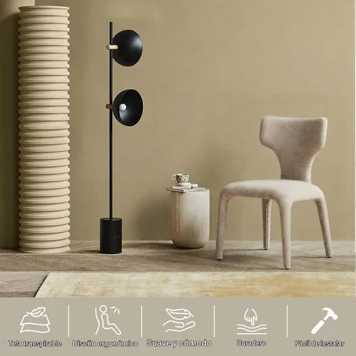 Vista 5 de Sillones decorativos tapizados beige con respaldo curvado minimalista
