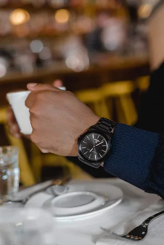 Vista 5 de Perry Ellis Reloj de hombre resistente al agua Decagon Reloj luminoso de cuarzo con correa de acero inoxidable