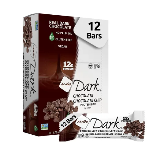 Vista 13 de NuGo Dark, caja variada de muestra, barra de proteínas veganas de 0.47-0.31 onzas, sin gluten, 12 CT